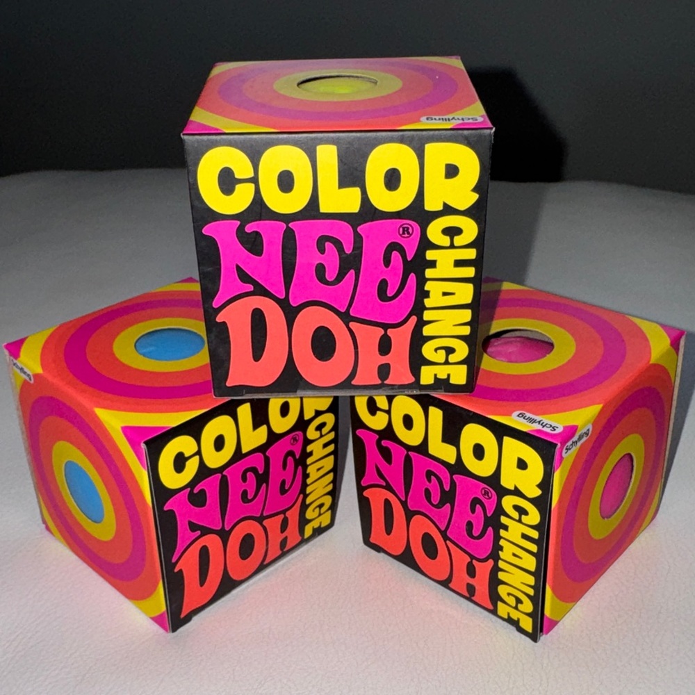 SHIPS TODAY! Nee Doh Color Change Squishy Ball Toy Viral TikTok Pink Blue Yellow